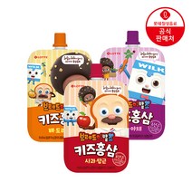 브레드이발소 키즈홍삼 100ml 파우치 20팩 (사과당근/포도야채/배도라지), 키즈홍삼 100ml 20팩 배도라지