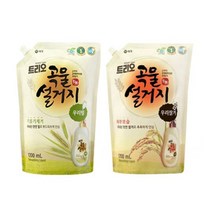 애경 MY 트리오 곡물 설거지 주방세제 1.2L 리필형 / : 우리쌀겨 (액체세제/기름제거/설거지비누 추천), 1개