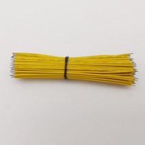 100 개/ 24AWG 주석 도금 와이어 PCB 솔더 케이블 더블 헤드 도체 Breadboard 점퍼 DIY 전자 라인 Arduino 들어, [06] Yellow, [02] 8cm