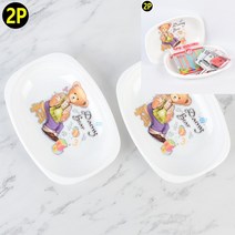 타원접시 1호 2P 아크릴접시 케익접시 이쁜접시 과일접시 예쁜주방소품 플라스틱접시 레트로식기 디저트접시