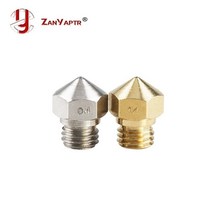 MK10 3D 프린터 Reprap Makerbot2 M7 황동 스테인레스 스틸 노즐 0.2/0.3.4.5.6.7.8/1.0mm 2 필라멘트 용, Brass 0.4