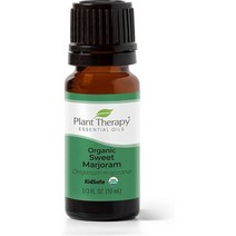 잠잘오는향 숙면 아로마 에센셜오일 Plant Therapy Marjoram Sweet Organic Essential Oil 30mL1oz 희석되지 않음, 0.33 Fl Oz(1개 팩)