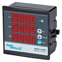 유속계 Samwha-Dsp SDM-A96T 디지털 삼상 전류계 슬림 컴팩트 LED 패, 10 3CT 600A, 01 9696 미리메터, 01 220-240V
