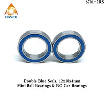 6701 얇은 벽 베어링 12x18x4 ABEC3 12 18 4 6701RS 12x18x4 전동 공구 베어링 6700 61701 6702 2RS 블루 씰 베어링 1 개, [05] MR84-2RS 4x8x3mm