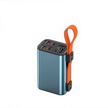 노트북 보조배터리 휴대폰 급속충전 차박용 휴대용 밧데리, 03) 메탈블루PD100W(레귤러), 50000mAh