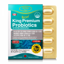 킹 프리미엄 프로바이오틱스 1박스 (500mg x 60캡슐), 단품, 단품