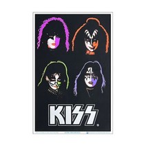 KISS Four Faces Blacklight Poster 23