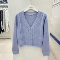 [에꼴리에] 케이블크롭니트가디건 23A5054