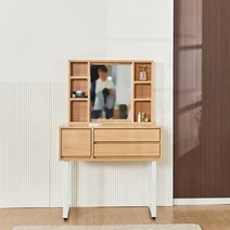 네로 화장대 900 미니화장대 수납장 서랍장, 우드