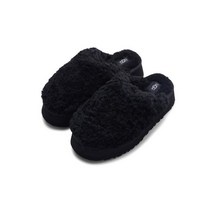 UGG 어그 슬리퍼 컬리 퍼 플랫폼 맥시 패션 슬라이드 - 블랙 1133171BLK