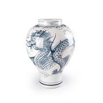 [박씨상방] 백자 청화 용문용춤 화병