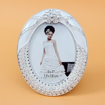 썸띵 타원형 보석 로맨틱 프레임 전시 사진 포토 액자, 랜덤