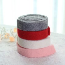 new울펠트리본1p 폭3cm 길이2cm diy트리리본, 크림