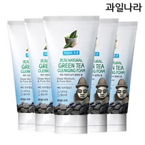 과일나라 제주 자연의 녹차 클렌징폼 x 5개, 1