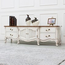 소피아엘렌 비너스 프렌치 엔틱 거실장 tv 다이 1800 빈티지 화이트