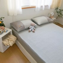 침대스커트 마력이 차다 로퍼 쿨링시트 곰돌이 세탁기 가능 에어컨 석빙 침대시트 타입 냉감 상등석 쓰리 2314768460, 그레이 (침대시트 타입 )