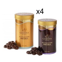 Godiva 고디바 초콜릿 다크 밀크 커버 프레즐 틴 454g 4팩, Milk Chocolate-Pretzels 2824, 4개