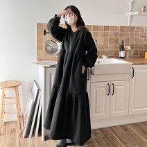 퍼니걸스 9789 라운드 기모 캉캉 플레어 롱 원피스 여성의류