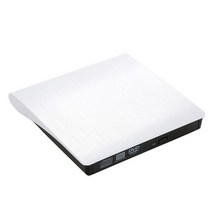 dvd리핑 cd리더기 휴대용dvd플레이어 슬림 휴대용 외장 USB 3.0 CD/DVD +/-RW 드라이브 DVD/CD ROM 리라이, 02 White