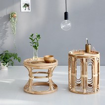 원형 원목 사이드테이블 나무 가구 튼튼한 디자인 모던 심플 디자인 실내 거실 안방 테라스 협탁 보조테이블 다용도 커피 티 테이블, BDC52