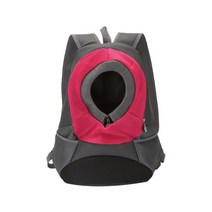 반려동물 백팩 Pawstrip 애완 동물 캐리어 고양이/개 배낭 강아지 여행 가방 헤드 아웃 패딩 어깨 개 앞 작, 05 Fushia_02 L