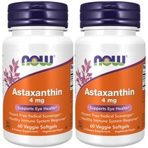 나우푸드 아스타크산틴 4mg 베지 소프트젤, 60개입, 2개