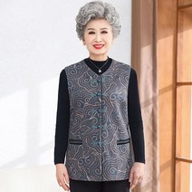 할머니 조끼 엄마 김장조끼 여성 빅사이즈 베스트 레트로 중년