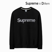 슈프림 정품 기모 오버핏 맨투맨 슈프림반다나로고 남녀공용 티셔츠