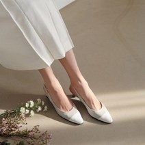 [데일리허니]2476_국내제작 투톤 콤비 배색 슬링백 미들 힐 5cm