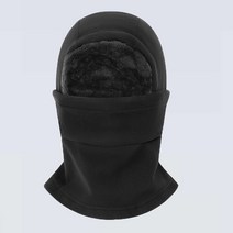 눈 덮개 모자 마스크 남녀 전기차 라이딩 페이스커버 겨울 스키 보온 일체형 방한 마스크, 01 조절 가능, 새로운스카프원피스더블레이어벨벳[블랙]