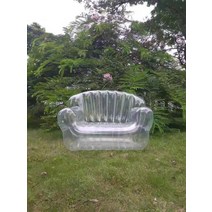 1인 2인 에어쇼파 야외 좌식 접이식 튜브 아웃도어, 블랙 2인 소파