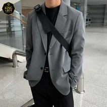 킹앤조이 몽브레 캐주얼 투버튼 블레이저 자켓(어깨패드 내장)