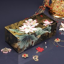 명품 장인 나전 칠기 보석함 열쇠포함 골동품 보관함 보석 목걸이 귀걸이 예물함 자개함