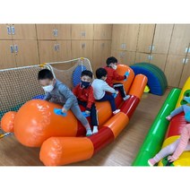 실내 에어 바운스 놀이 포함 대여 시소 기구 바나나 튜빙 조형물 풍선, 2.5 x 1m 단일 행 시소