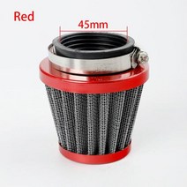 오토바이 에어 필터 35mm 38mm 42mm 48mm 범용 적합 50cc 110cc 125cc 140cc ATV 스쿠터 핏 더트 바이크용, red 45mm, red 45mm
