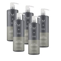 폴미첼 MITCH 더블 히터 투인원 샴푸린스 남성용 모든 모발용 1L Paul Mitchell Double Hitter, 5개