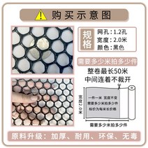 양계망 블랙 베란다 방범망 방범창 어린이 계단 고양이 추락방지 안전 플라스틱 양계장 울타리망 그물망, 【검은색으로 도톰하게】1.2공-2m폭(몇m 찍어야 몇장