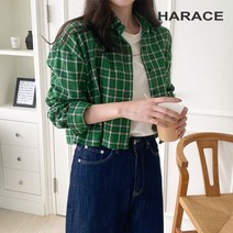 헤레이스 하퍼크롭체크셔츠 YMSH22FW119
