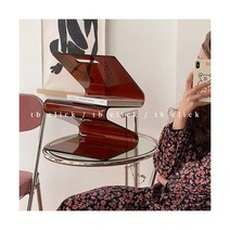 잡지꽂이 수제 아크릴 잡지 선반 W 책장 북엔드 보관 중세 품 휴대용 두, A