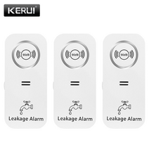 누수탐지기 kerui 3pcs 누수 감지기 알람 90db 음성 경고 무선 누수 센서 하우스 안전 홈 보안 알람 시스템, 2개