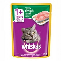 위스카스 고양이 사료 밥 먹이 주니어참치 80g, 주니어 참치 80g