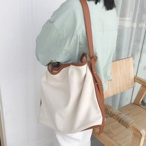 파우치포함 캔버스 크로스 숄더백 외출 여행 쇼핑가방