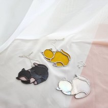스테인드글라스 궁디 씰룩 고양이 썬캐쳐, 2. 치즈 고양이