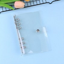A7A6A5 로즈 골든 퍼플 블루 윤기 나는 블링 바인더 노트 커버 일기 일정 플래너 종이 학교 문구, A5, Transparent