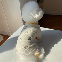 베비독 반려동물 중형견 따뜻한 올인원 실내복 XL, 화이트