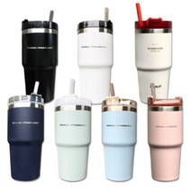 스타벅스 DT 스탠리 스트로 텀블러 591ml 스텐 빨대 대용량 보온 보냉 학교 회사 단체선물 답례품 추천, 화이트