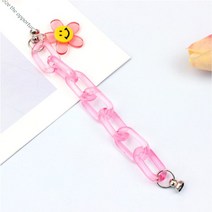 데이지 핸드폰 체인 스트랩 휴대폰 줄 목걸이 케이스, 2-데이지스트랩-투명