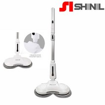신일전자 물걸레청소기 듀얼스핀 무선 청소기, (화이트+실버), SDC-W8000NK