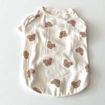 바이담수미 강아지옷 푸들티셔츠, 아이보리