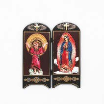 기독교 십자가 벽 장식 그리스도 예수 동상 jesus christ decoration 자동차 펜던트 목걸이 선물 정통 콘 카톨릭 나무 예수 virgen 마리아 더블 스크린, 진한 파랑